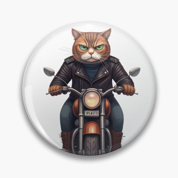 Item preview, Maewtorcycle  |  Badass Cat Biker on Motorcycle  designed and sold by Theproxmrt.