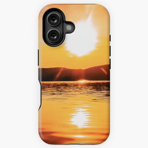 Item preview, Summer Sunset Bliss: Vibrant Orange and Pink Sky Over Tranquil Landscap designed and sold by RediscoverdLens.