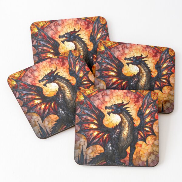Item preview, Majestic Dragon in Stained Glass designed and sold by aol-merch.