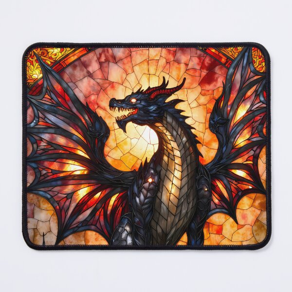 Item preview, Majestic Dragon in Stained Glass designed and sold by aol-merch.