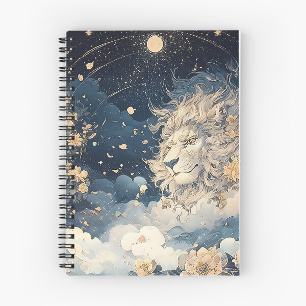 Aperçu de l'œuvre Le Lion dans la nuit étoilée créée et vendue par CalyCollab.