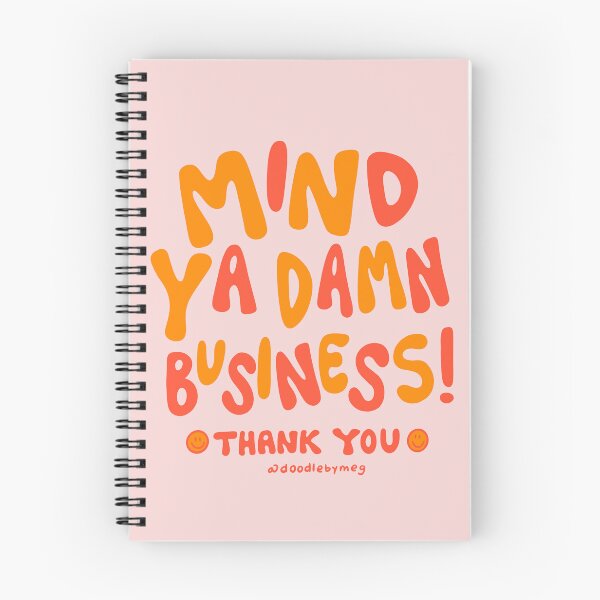 Item preview, Mind Ya Damn Business in Gold designed and sold by doodlebymeg.