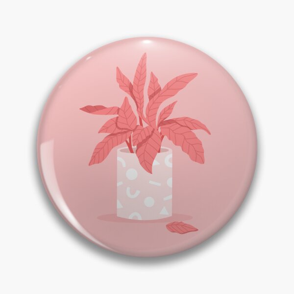 Item preview, Monotone pink mood plant in pot designed and sold by JennyPrintsUK.