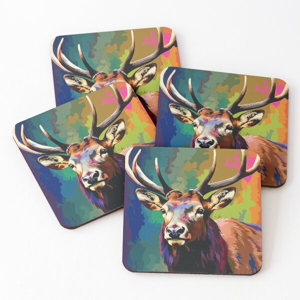 Item preview, Elk Popart designed and sold by RedHandedOD.
