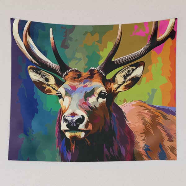 Item preview, Elk Popart designed and sold by RedHandedOD.
