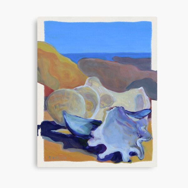 Shells on Sandstone Design Canvas Print