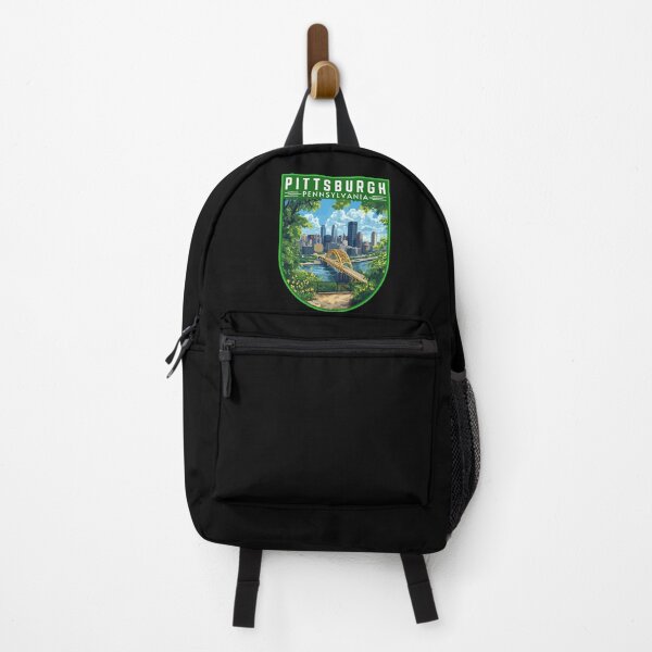 Item preview, Pittsburgh in Pennsylvania, USA Vintage Travel Art Badge designed and sold by MaateoDesign.