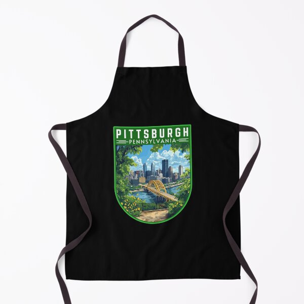 Item preview, Pittsburgh in Pennsylvania, USA Vintage Travel Art Badge designed and sold by MaateoDesign.