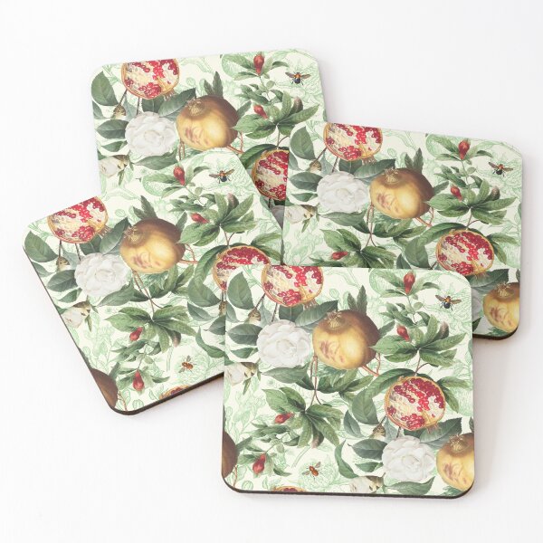 Item preview, Pomegranate and camellia designed and sold by BebaDesignArt.