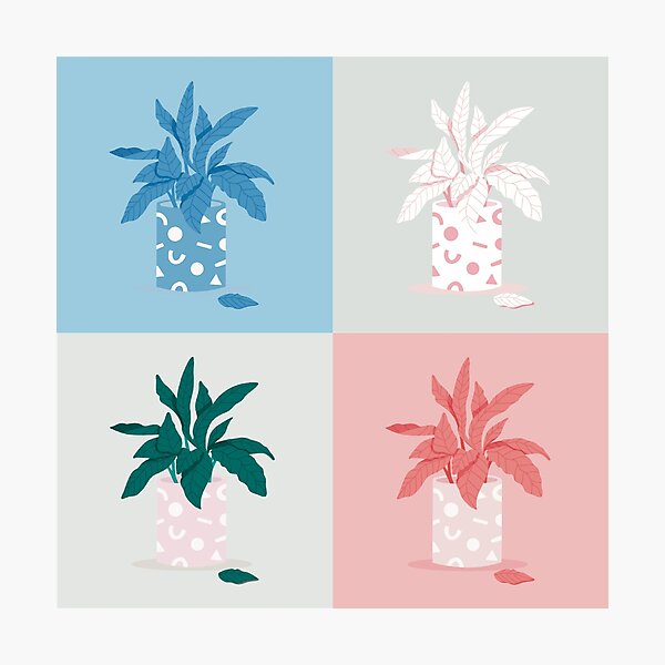 Item preview, Monotone house plants designed and sold by JennyPrintsUK.
