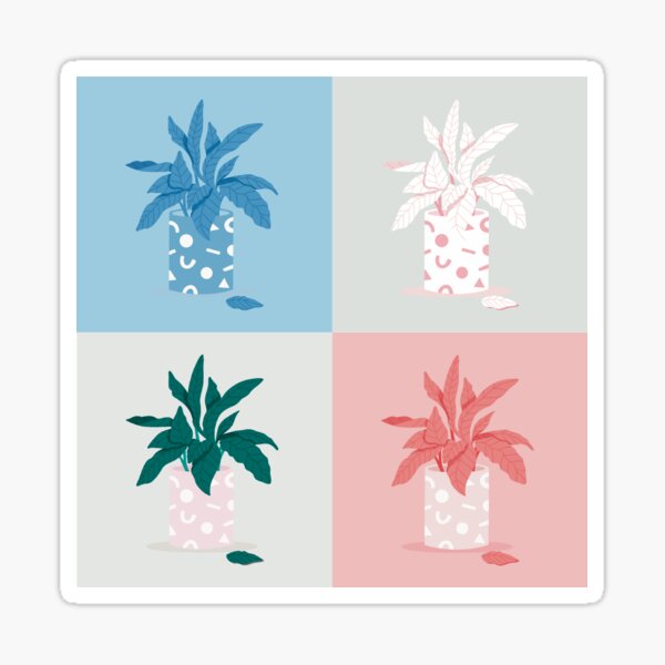 Item preview, Monotone house plants designed and sold by JennyPrintsUK.
