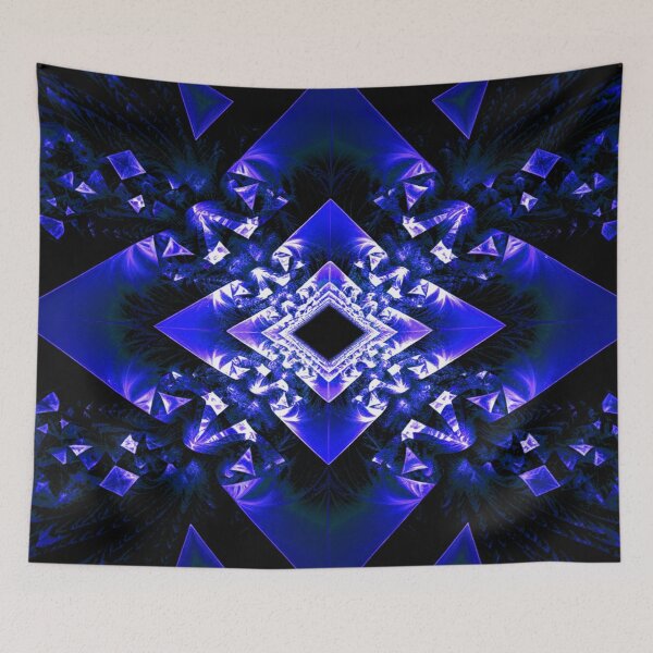 Artikelvorschau, Blaue geometrische fraktale Symphonie entworfen und verkauft von Exodoi.