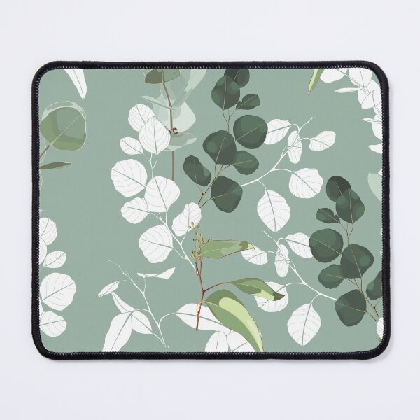 Item preview, Foliage seamless pattern, eucalyptus leaves and flowers line art ink drawing. designed and sold by MatyKotiv.