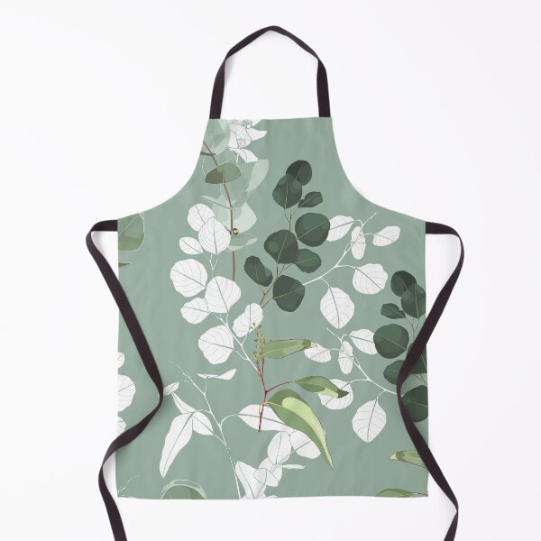 Item preview, Foliage seamless pattern, eucalyptus leaves and flowers line art ink drawing. designed and sold by MatyKotiv.