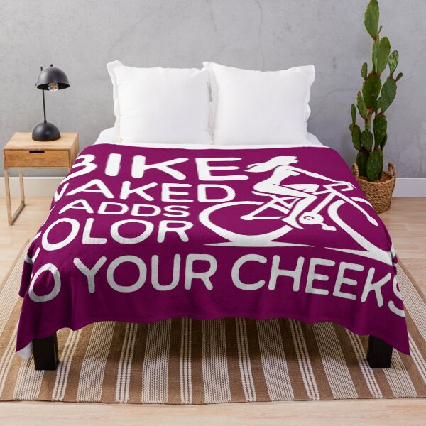 Item preview, Bike naked - it brings color to your cheeks - biking humor designed and sold by EvergreenWhimsy.