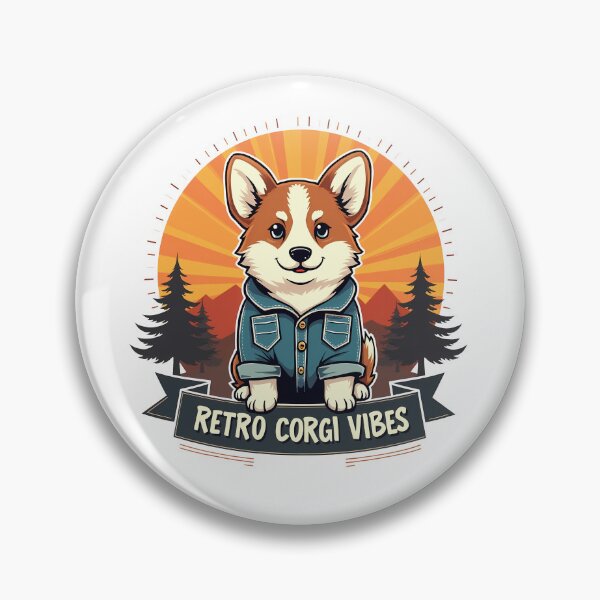 Item preview, Retro Corgi Vibes – Timeless Vintage Flair & Playful Energy designed and sold by zoughlal.