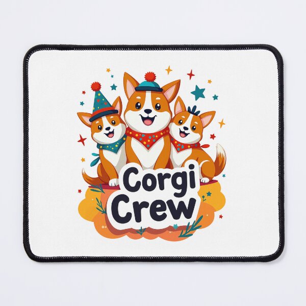 Item preview, Corgi Crew – Fun Canine Camaraderie with Youthful Energy designed and sold by zoughlal.