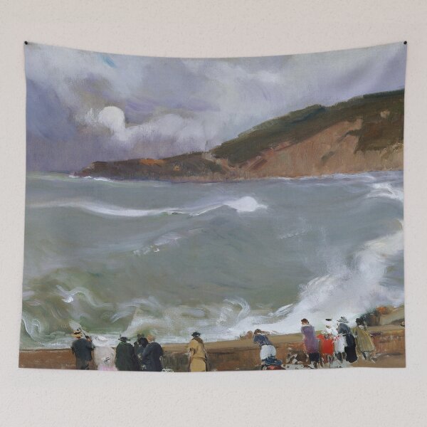 Item preview, Joaquín Sorolla Y Bastida, Breakwater, San Sebastian, 1918 designed and sold by irynaartbyim.