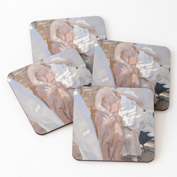Item preview, The Pink Robe. After The Bath By Joaquín Sorolla (1916) designed and sold by irynaartbyim.