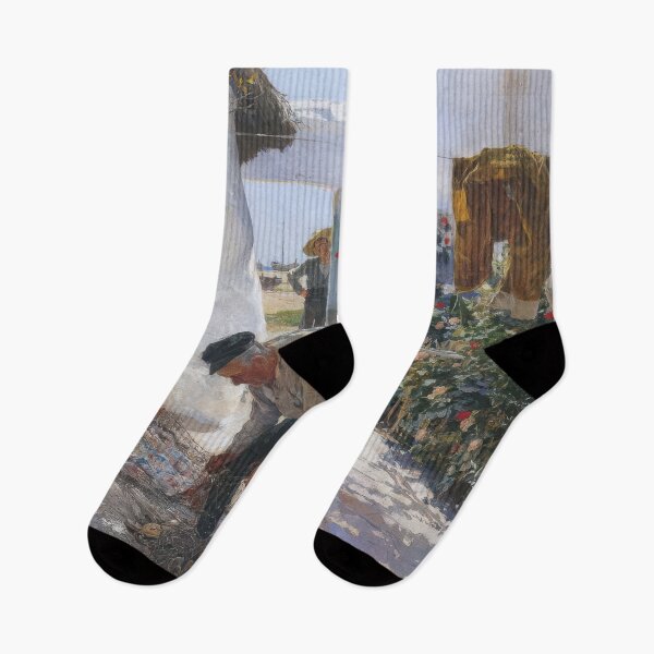 Item preview, Sorolla Fishing Nets Photographic Print designed and sold by irynaartbyim.