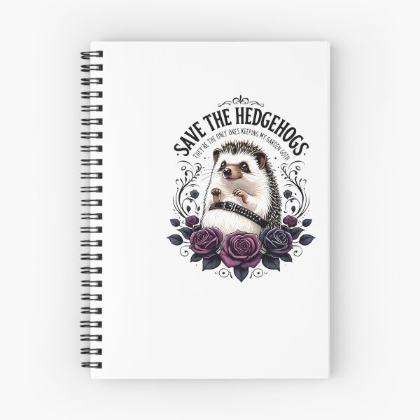 Item preview, Gothic Hedgehog Garden Guardian Edgy Nature Lover T-Shirt designed and sold by AnnDesignStudio.