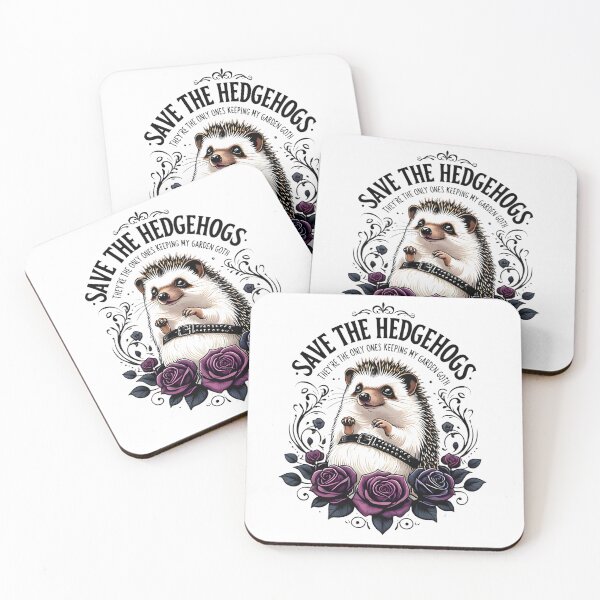 Item preview, Gothic Hedgehog Garden Guardian Edgy Nature Lover T-Shirt designed and sold by AnnDesignStudio.