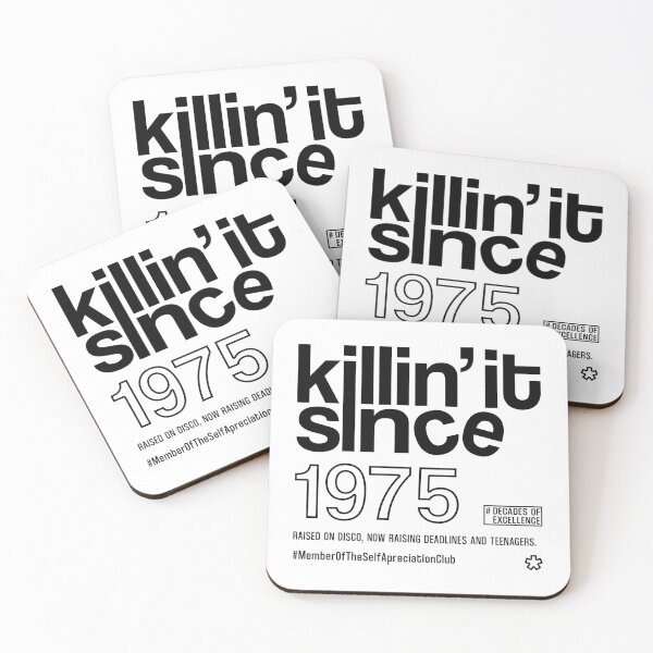 Item preview, Killing It Since 1975 (White) designed and sold by GiftSprit.
