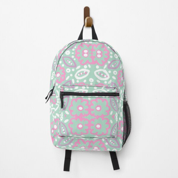 Item preview, Daisy pattern pastel green and pink designed and sold by Art and Tea Studio.