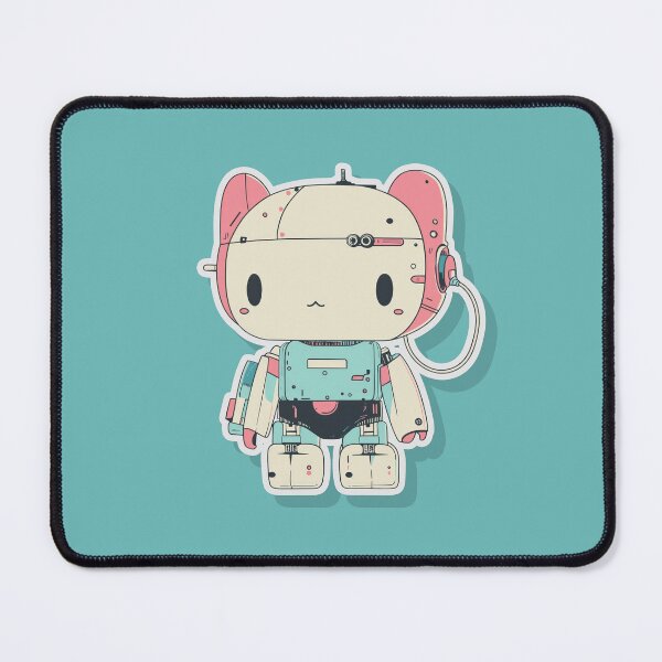 Item preview, Cute chibi kawaii Robot Kitty designed and sold by blackdogshop.
