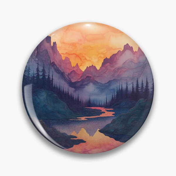 Item preview, watercolour painting of a sunset designed and sold by Pure_Art.