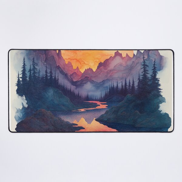 Item preview, watercolour painting of a sunset designed and sold by Pure_Art.