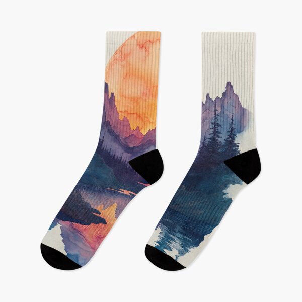 Item preview, watercolour painting of a sunset designed and sold by Pure_Art.