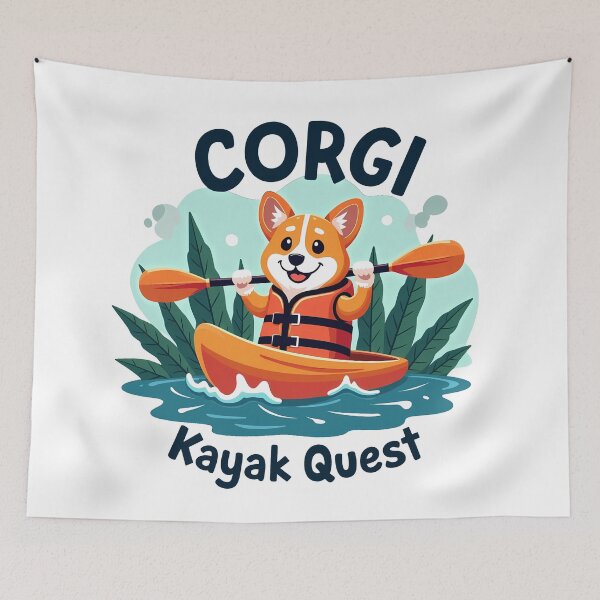 Item preview, Corgi Kayak Quest – Outdoor Exploration & Joyful Play designed and sold by zoughlal.