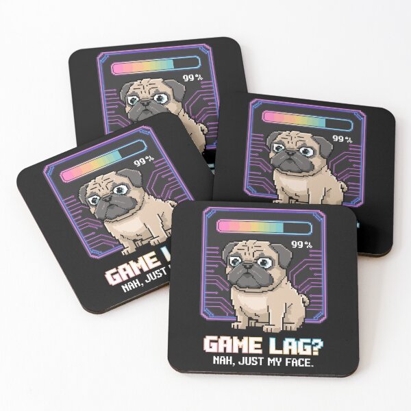 Item preview, Game Lag? Nah, Just My Face – Funny Pug Pixel Gamer Art designed and sold by NaturePixel.