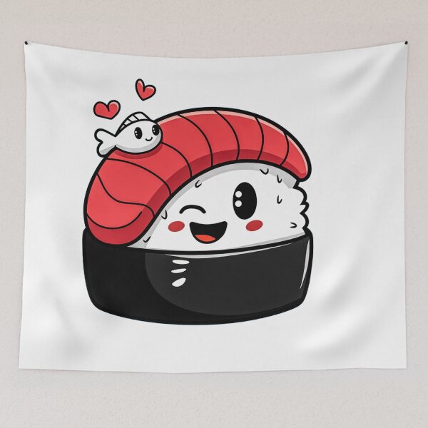 Item preview, Cute Winking Sushi – Adorable Food Lover  designed and sold by Artyx_Design.