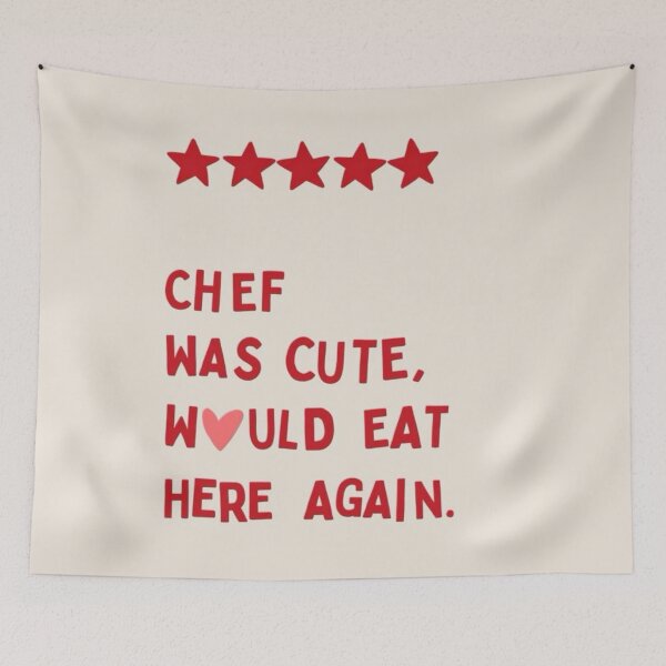 Item preview, Chef Was Cute – Would Eat Here Again Funny Quote designed and sold by pointense.