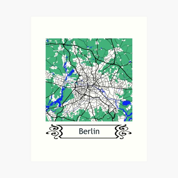 Item preview, Minimalist Map of Berlin  designed and sold by design2xstudio.