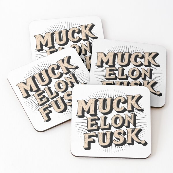 Item preview, Muck Elon Fusk – Grunge Anti-Elon Musk Typography Sticker designed and sold by SanadDiab.