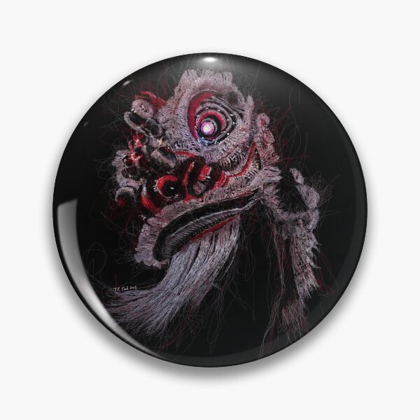 Item preview, Scribble Lion Dance Mask: Traditional Dance Art designed and sold by DeeplyShallow Art.