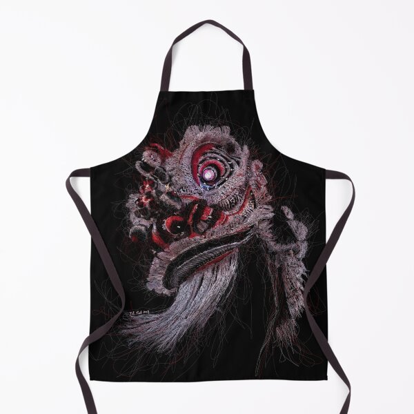 Item preview, Scribble Lion Dance Mask: Traditional Dance Art designed and sold by DeeplyShallow Art.