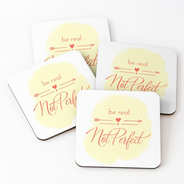 Item preview, "Be Real, Not Perfect" – Inspiring Self-Love & Authenticity Quote Design designed and sold by Colorful-Garden.