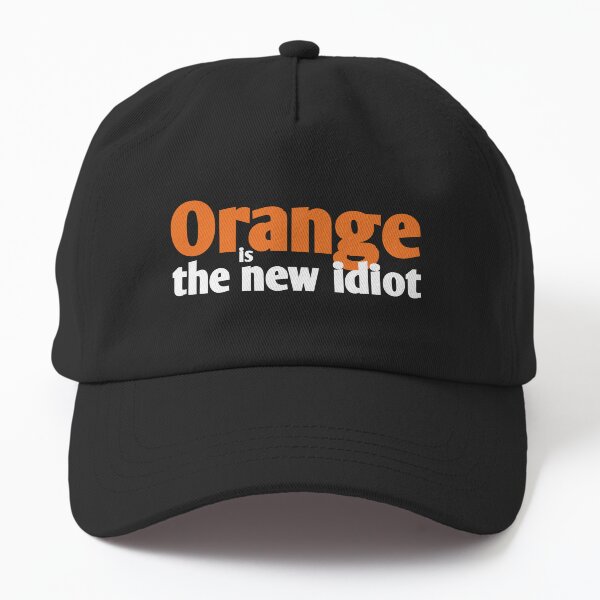 Aperçu de l'œuvre Orange est le nouvel idiot texte orange drôle créée et vendue par vibeno1.