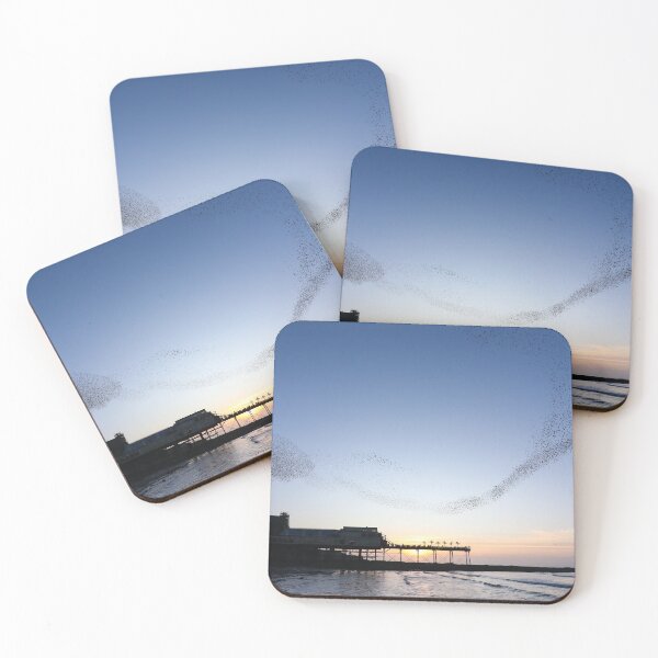 Item preview, Murmuration above Aberystwyth Pier designed and sold by GreyFeatherPhot.