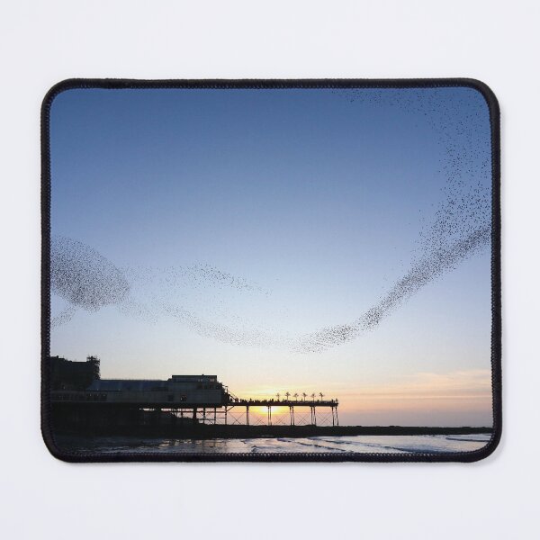 Item preview, Murmuration above Aberystwyth Pier designed and sold by GreyFeatherPhot.