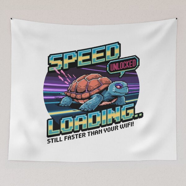 Item preview, Speed Unlocked - Turbo Turtle Gamer Meme Pixel Art designed and sold by NaturePixel.
