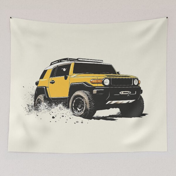 Item preview, FJ Cruiser Yellow Overland designed and sold by blackdogshop.