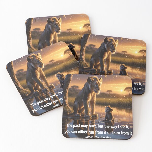 Item preview, Frase Inspiradora Infantil de Rafiki, El Rey León - "El Pasado Puede Doler" designed and sold by EdicionesJML.