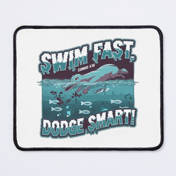 Item preview, Swim Fast, Dodge Smart – Pixel Platypus Gaming Challenge designed and sold by NaturePixel.