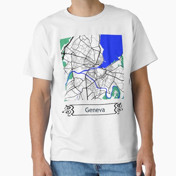 Item preview, Minimalist Map of Geneva designed and sold by design2xstudio.