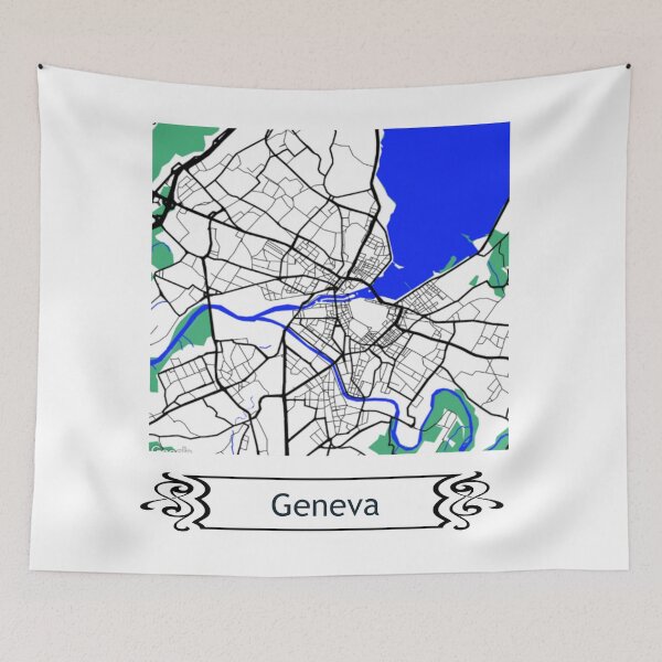 Item preview, Minimalist Map of Geneva designed and sold by design2xstudio.